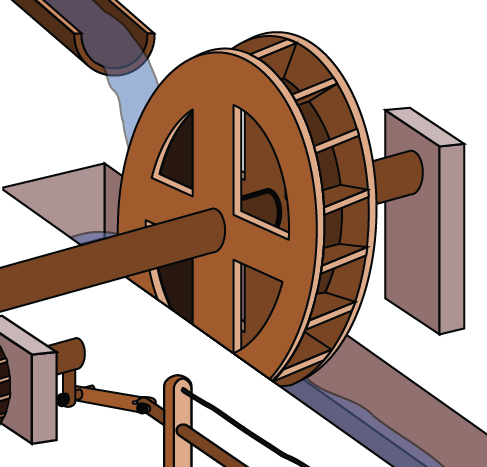 a picture of a water wheel