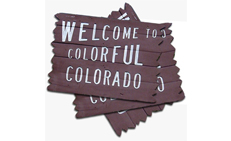 Colorful Colorado road sign