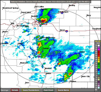 May 21, 2014 Colorado Springs hail storm radar loop